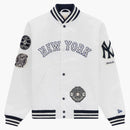 Aime Leon Dore Yankees Satin Stadium Jacket Cream