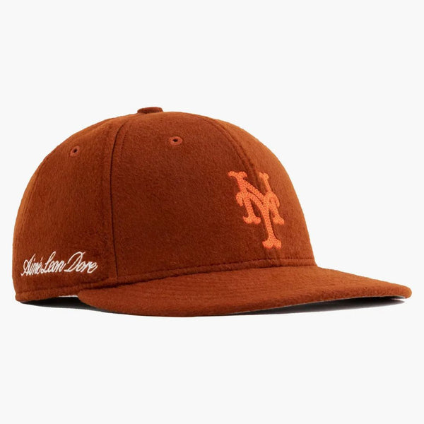 Aime Leon Dore X New Era Moleskin Mets Hat Orange