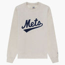 Aime Leon Dore X New York Mets Chainstitch Crewneck Sweatshirt Oatmeal Gray
