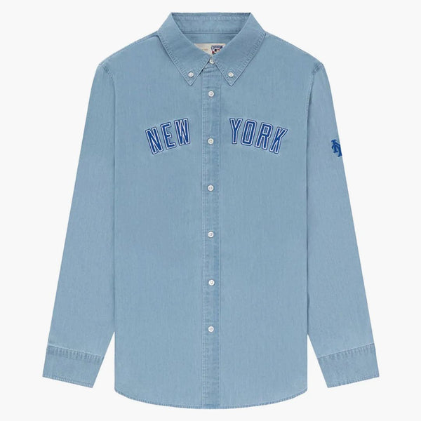 Aime Leon Dore X New York Mets Chambray Shirt Light Wash