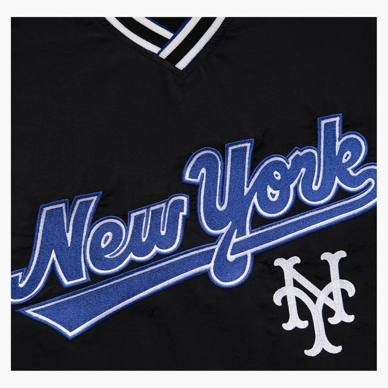 Aime Leon Dore X New York Mets Nylon V-Neck Pullver Black