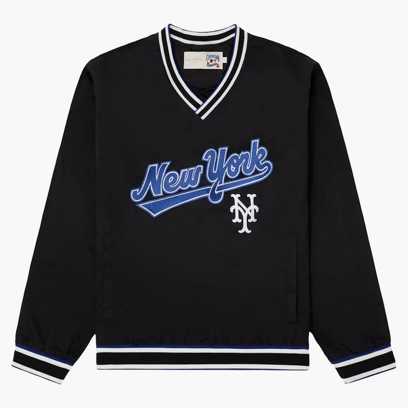 Aime Leon Dore X New York Mets Nylon V-Neck Pullver Black
