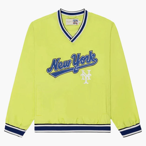 Aime Leon Dore X New York Mets Nylon V-Neck Pullver Green