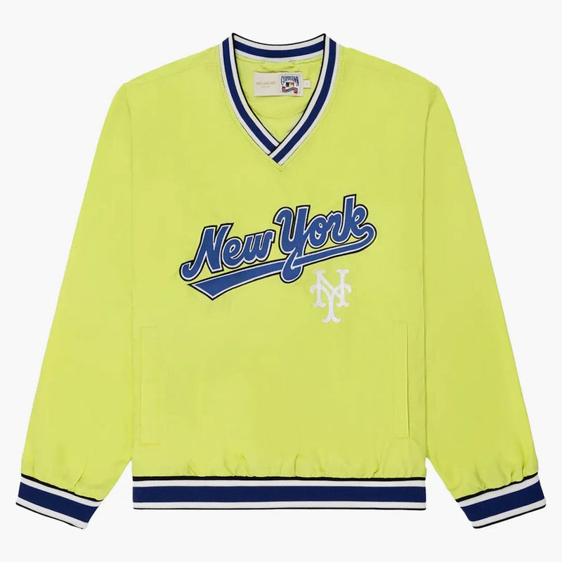 Aime Leon Dore X New York Mets Nylon V-neck Pullover Green