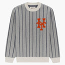 Aime Leon Dore X New York Mets Séter Sweater Gris Stripe