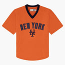 Aime Leon Dore X New York Mets Mets Short Rueve Pletet Svetter Orange