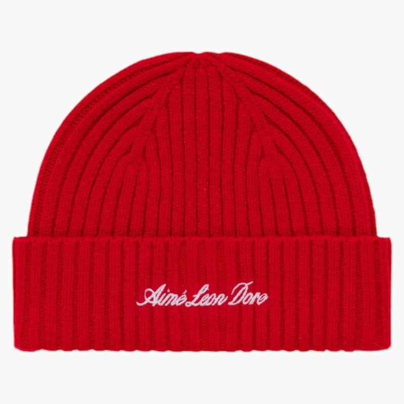 Aime Leon Dore x Porsche 993 Turbo Cashmere Beanie Tango Red