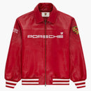 Aime Leon Dore X Porsche 993 Turbo Leather Club Jacket Tango Red