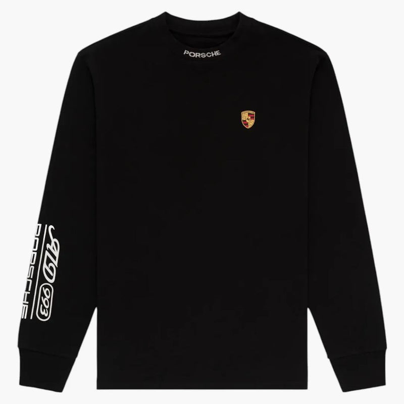 Aime Leon Dore x Porsche 993 Turbo Logo Logo Long Sleeve Tea Jet Black