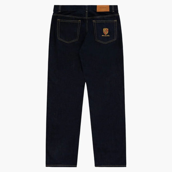Aime Leon Dore x Porsche 993 Turbo Selvedge 5-kapsa džínoviny tmavé wash denim