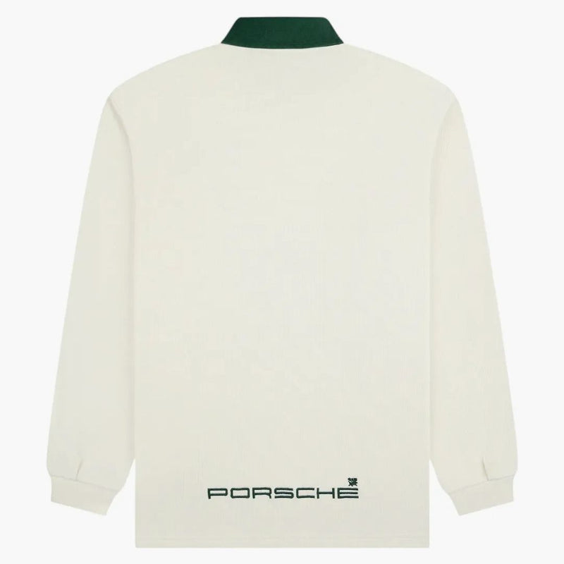 Aime Leon Dore X Porsche Crest Rugby Cream