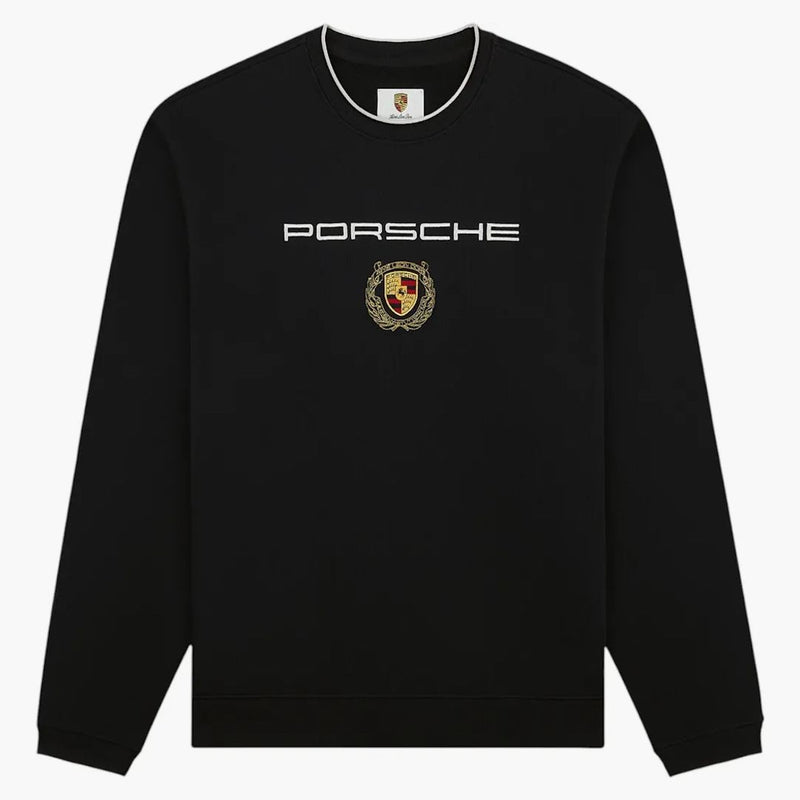 Aime Leon Dore X Porsche Embroidered Crewneck Sweatshirt Black
