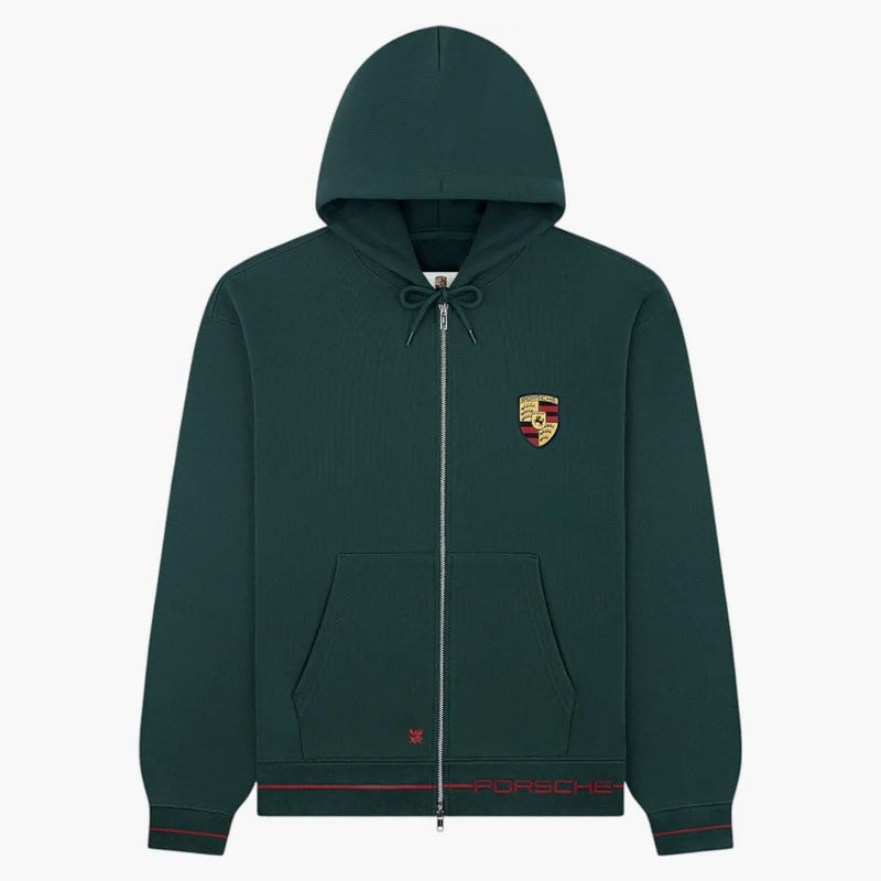Aime Leon Dore X Porsche Full-zip Hoodie Green