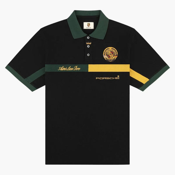 Aime Leon Dore X Porsche Racing Polo Black