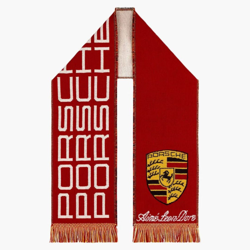 Aime Leon Dore X Porsche Wool Racing Scarf Red