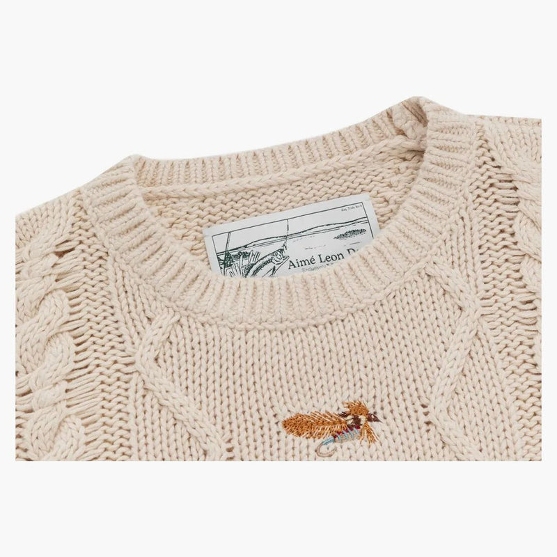 Aime Leon Dore x Woolrich flugor tröja grädde