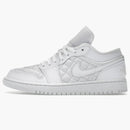 Air Jordan 1 Low Quilted White (women's)