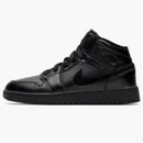 Jordan 1 Mid Deep Black Nubuck Swoosh (gs)
