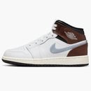Jordan 1 Mid Se White Brown Blue Grey (gs)