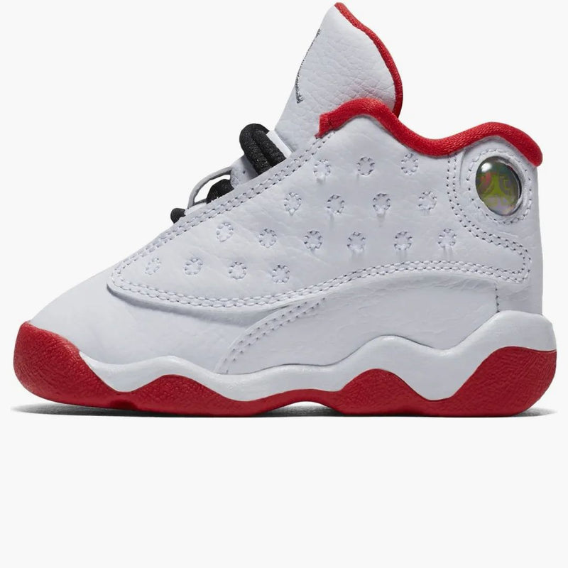 Jordan 13 Retro White University Red Black Metal Silver (td)