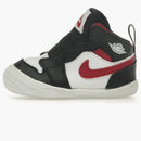 Jordan 1 Crib Bootie Black White Gym Red (i)