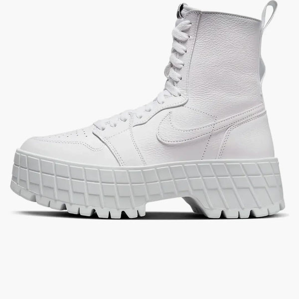 Jordan 1 High Brooklyn Triple White (women's)