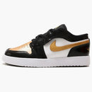 Jordan 1 Low Alt Black Metallic Gold White (ps)