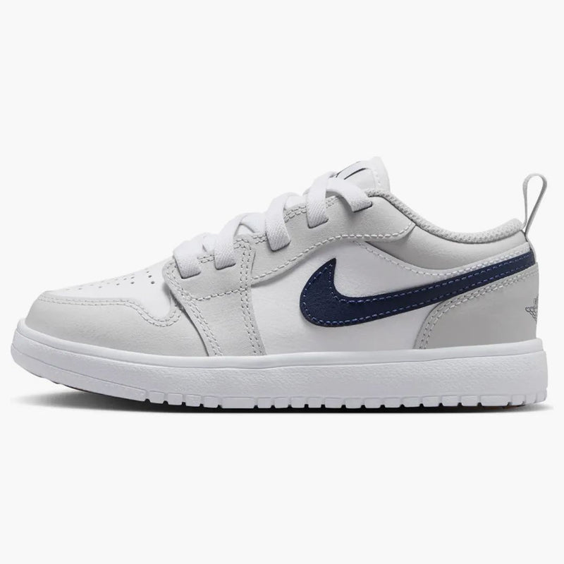 Jordan 1 Low Alt White Neutral Grey Gum Medium Brown Midnight Navy (ps)