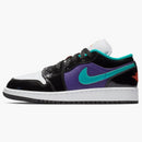 Jordan 1 Low Black Court Purple Turbo Green (gs)