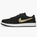 Jordan 1 Low Flyease Black White Metallic Gold