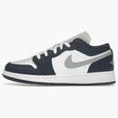 Jordan 1 Low Midnight Navy Wolf Grey (gs)