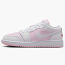 Jordan 1 Low Pink Foam Fire Red White (gs)
