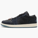 Jordan 1 Low Se Black Dark Obsidian Snakeskin (women's)