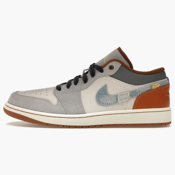 Jordan 1 Low Se Phantom Repaired Denim Swoosh