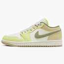 Jordan 1 Low Sail White Oil Green (women's)