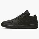 Jordan 1 Low Triple Black Quilted (women's)