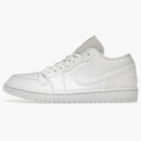 Jordan 1 Low Triple White Tumbled Leather