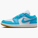 Jordan 1 Low White Gum Light Brown Dark Powder Blue (women's)