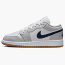 Jordan 1 Low White Neutral Grey Gum Midnight Navy (gs)