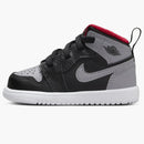 Jordan 1 Mid Alt Black Fire Red White Cement Grey (td)