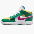 Jordan 1 Mid Alt Malachite White University Gold Active Pink (ps)