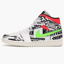 Jordan 1 Mid All Over Logos