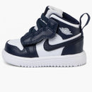 Jordan 1 Mid Alt White Metallic Gold Obsidian (td)