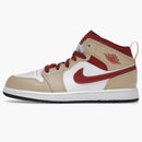 Jordan 1 Mid Light Curry Cardinal (ps)