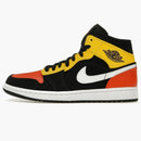 Jordan 1 Mid Black Amarillo Orange