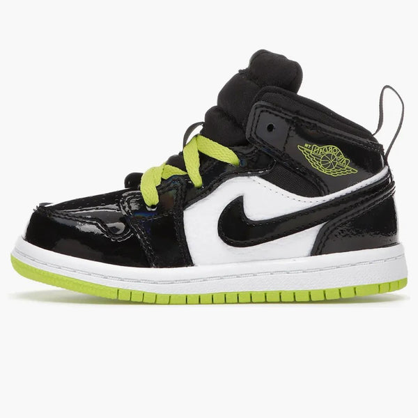 Jordan 1 Mid Black Cyber Mystic Green (td)