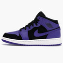 Jordan 1 Mid Black Dark Concord (gs)