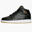 Jordan 1 Mid Black Metallic Gold (gs)