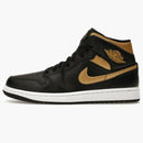 Jordan 1 Mid Black Metallic Gold