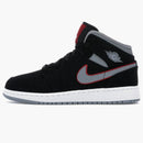 Jordan 1 Mid Black Particle Grey Gym Red (gs)